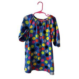 Hanna Anderson Blue‎ dots 110 girls dress size 5